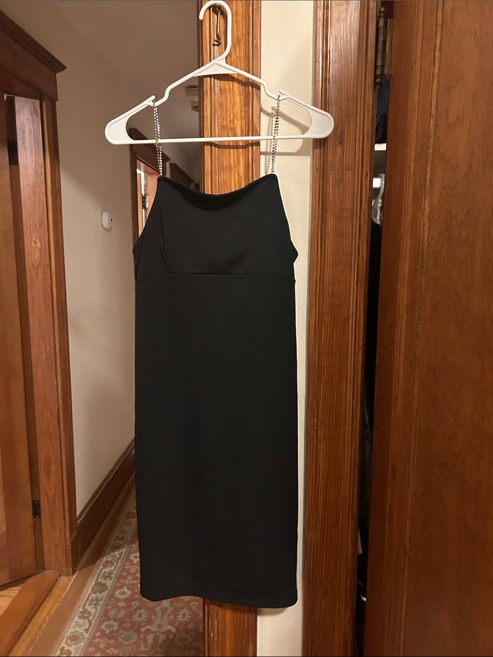 Express Black Slip Dress with Chain Straps Vintage 2000s